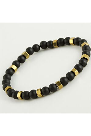 Hematit & Mat Onix Doğaltaş Bileklik