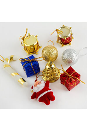9 Adet Karışık Yılbaşı Ağaç Süsü