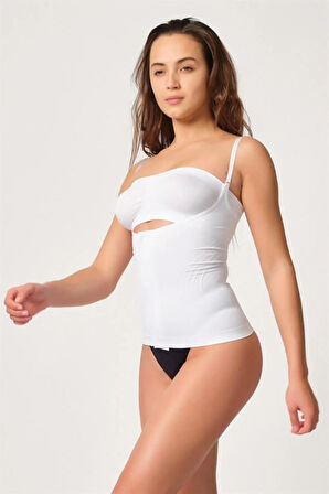 2030 Göğsü Açık Atlet Korse Ten