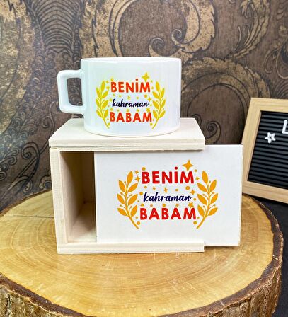 Benim Kahraman Babam Tasarımlı Kutulu Kupa