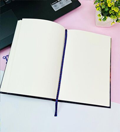 Mona Lisa Kalın Kitap Görünümlü Defter Ve Bez Çanta Set