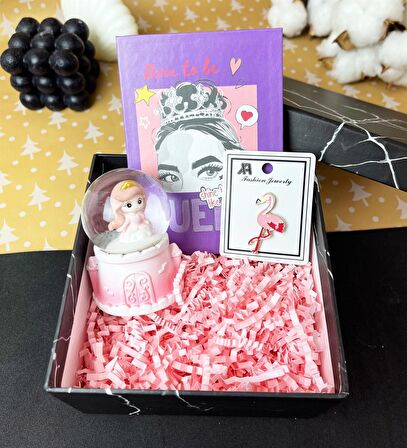 Sevimli Prenses Kar Küresi Ve Pink Queen Albüm Hediye Seti