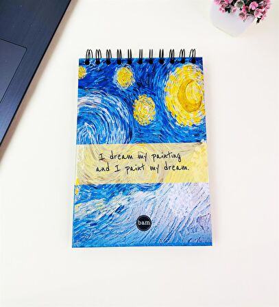 21x14Cm Üstten Spiralli Sketch Book - Eskiz Defteri - Siyah Sayfa - 260 Gr - 56 Yaprak