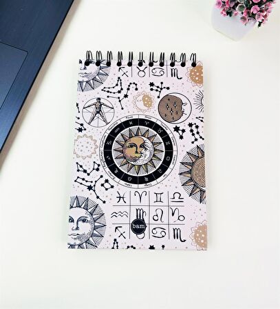 21x14Cm Üstten Spiralli Sketch Book - Eskiz Defteri - Siyah Sayfa - 260 Gr - 56 Yaprak