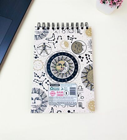 21x14Cm Üstten Spiralli Sketch Book - Eskiz Defteri - Siyah Sayfa - 260 Gr - 56 Yaprak