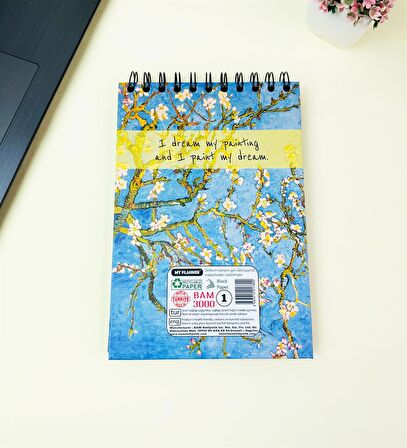 21x14Cm Üstten Spiralli Sketch Book - Eskiz Defteri - Siyah Sayfa - 260 Gr - 56 Yaprak