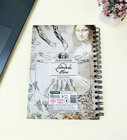 23x16Cm Sketch Book - Eskiz Defteri - Siyah Sayfa - 120 Gr - 64 Yaprak