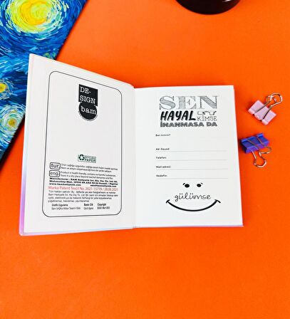 Black Pink Tasarımlı Sert Kapaklı Mini Defter