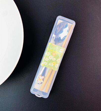Kutulu chopstick Ve Kaşık Set