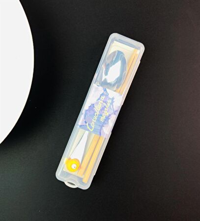 Kutulu chopstick Ve Kaşık Set