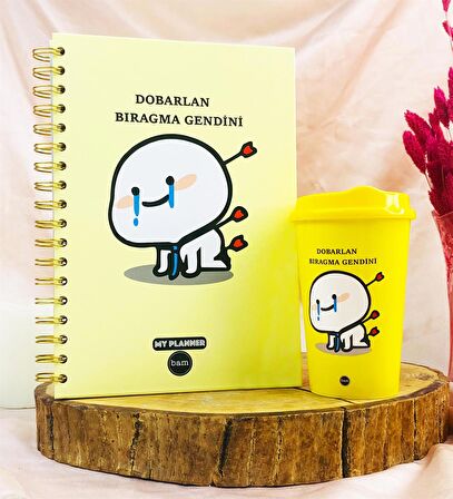 Dobarlan Bıragma Gendini Tasarımlı Konuşan Ajanda Ve Kahve Bardağı Set