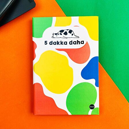 İnek 5 Dakka Daha 2 Tasarımlı Lastikli Defter