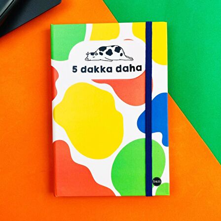 İnek 5 Dakka Daha 2 Tasarımlı Lastikli Defter