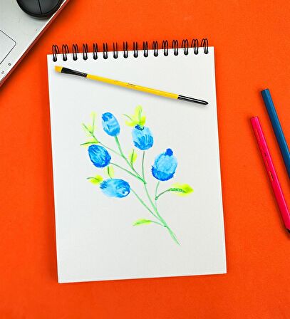 Sütü Çilekli 30x21Cm A4 Sketch Book - Eskiz Defteri - 270 Gr - 34 Yaprak