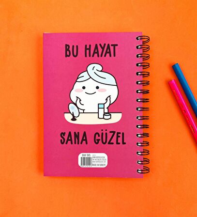 Bu Hayat Sana Güzel 21x14Cm A5 Sketch Book - Eskiz Defteri - 270 Gr - 36 Yaprak