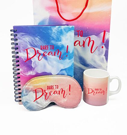 Dare To Dream Tasarımlı Karton Kutulu Set
