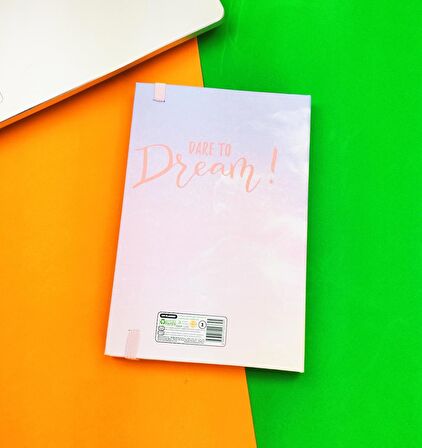 Dare To Dream Tasarımlı Lastikli Defter