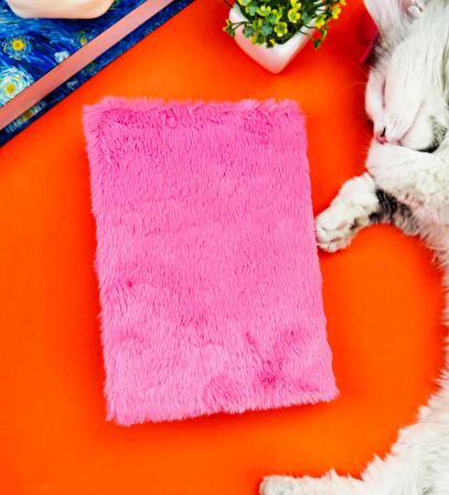 Sevimli Meyve Kabartmalı Peluş Defter