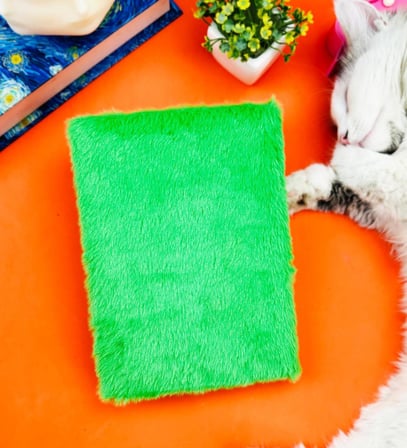 Sevimli Meyve Kabartmalı Peluş Defter