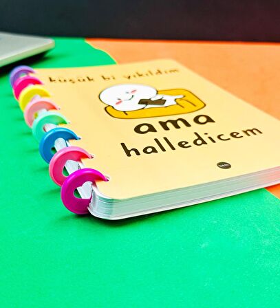 Küçük Bi Yıkıldım Tasarımlı Yeni Nesil Kalp Spiralli Defter