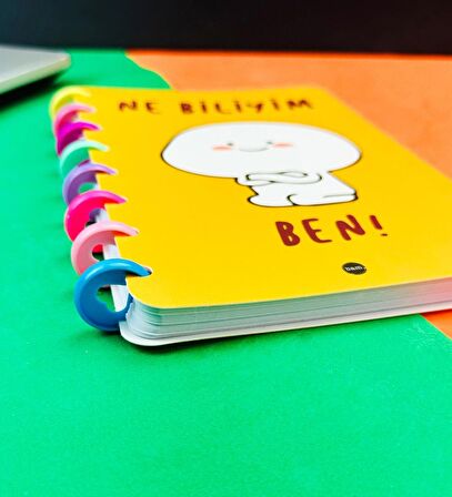 Ne Biliyim Ben Tasarımlı Yeni Nesil Kalp Spiralli Defter
