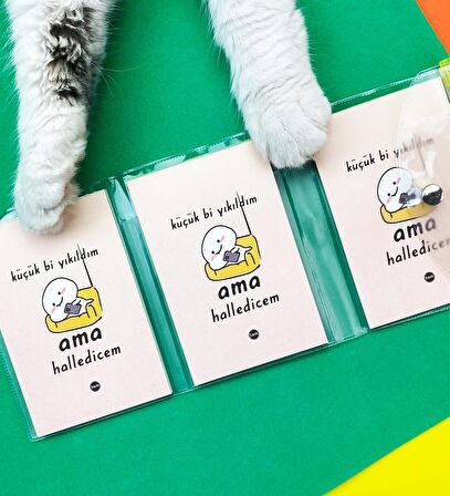 Küçük Bi Yıkıldım Tasarımlı PP Mini Çanta Defter Ve Kalem Set