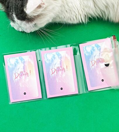 Dare To Dream Tasarımlı PP Mini Çanta Defter Ve Kalem Set