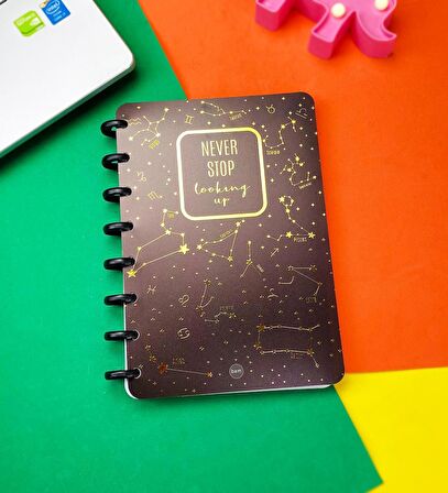 Yıldız Haritası Yeni Nesil Kalp Spiralli Defter