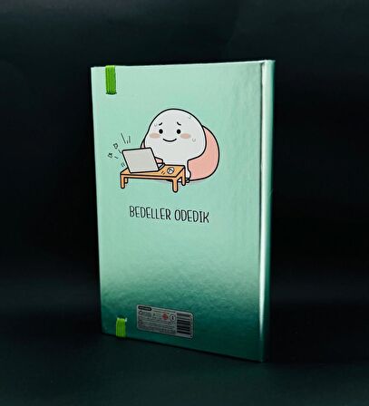 Metal Kapaklı Yaşıyosun Bu Hayatı Tasarımlı Lastikli Defter