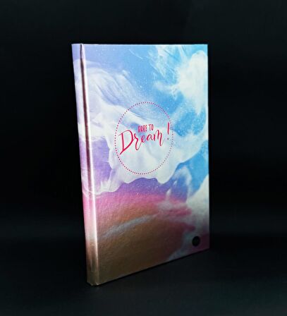 Metal Kapaklı Dare To Dream Tasarımlı Lastikli Defter