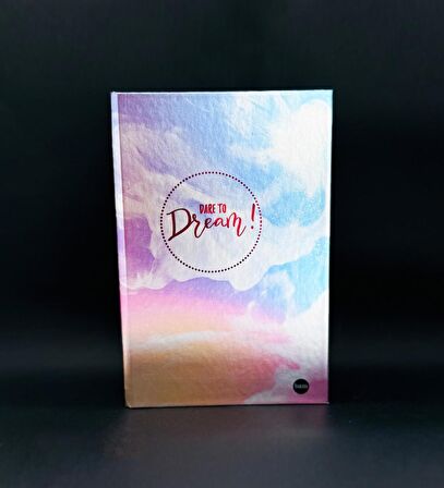Metal Kapaklı Dare To Dream Tasarımlı Lastikli Defter