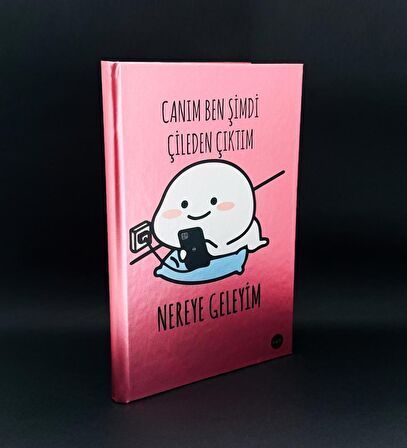 Metal Kapaklı Çileden Çıktım Tasarımlı Lastikli Defter