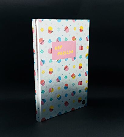 Metal Kapaklı Hep Parılda Tasarımlı Lastikli Defter