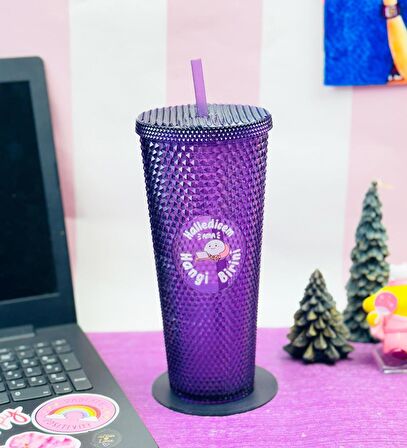 Star Sky Kristal Desenli Pipetli Bardak 750Ml