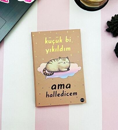 Küçük Bi Yıkıldım V2 Tasarımlı Lastikli Defter