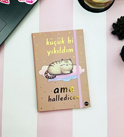 Küçük Bi Yıkıldım V2 Tasarımlı Lastikli Defter