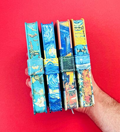 Van Gogh Tasarımlı Mıknatıs Kapaklı Defter  BM-1203