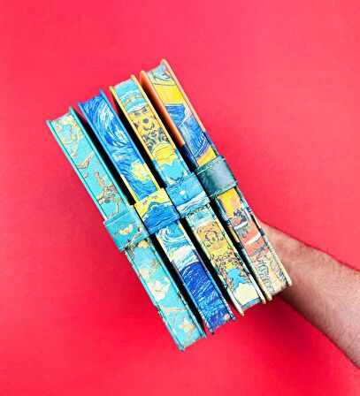 Van Gogh Tasarımlı Mıknatıs Kapaklı Defter BM-1211