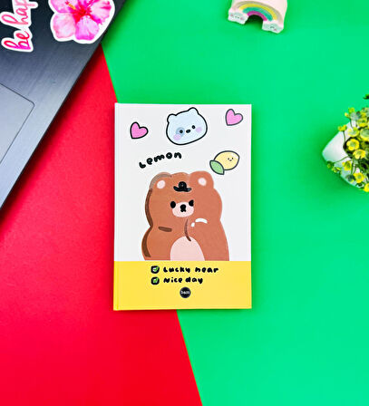 Lemon Tasarımlı Lastikli Defter
