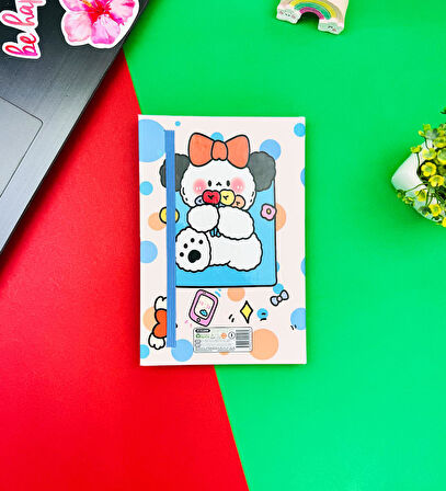 Bow Rabbit Tasarımlı Lastikli Defter