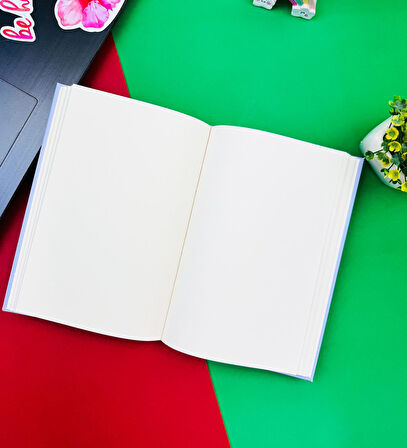 Panda Pattern Yeşil Tasarımlı Lastikli Defter