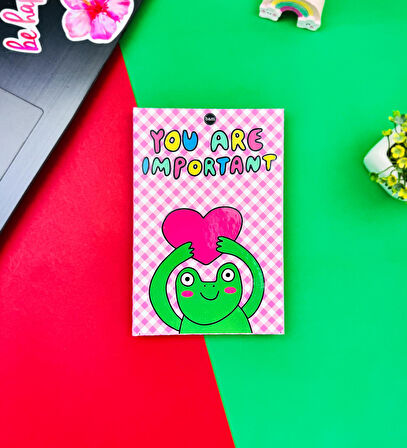 You Are Important Tasarımlı Lastikli Defter