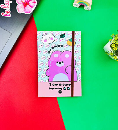Orange Tasarımlı Lastikli Defter