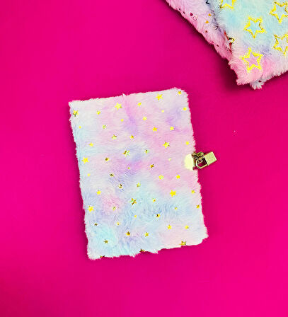 Yaldızlı Peluş Defter