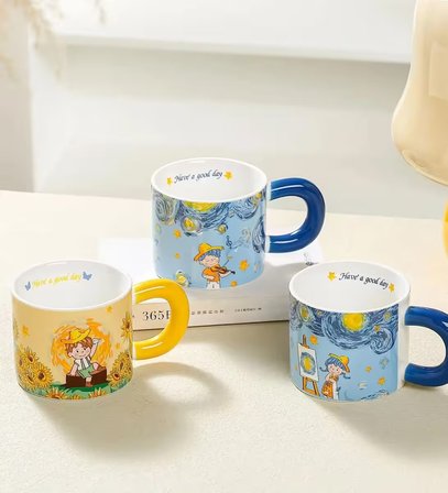 Van Gogh Tasarımlı Seramik Kupa