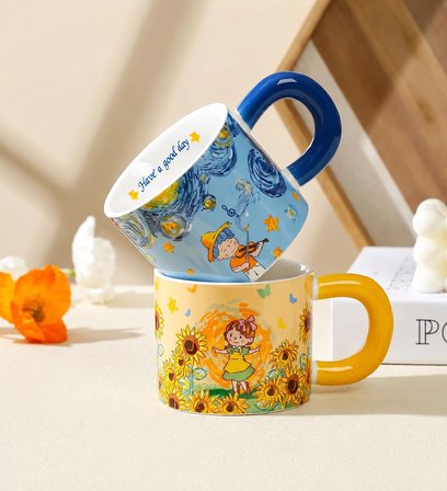 Van Gogh Tasarımlı Seramik Kupa