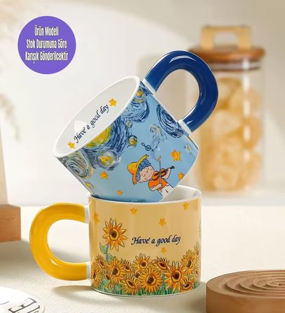 Van Gogh Tasarımlı Seramik Kupa