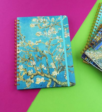 Van Gogh Tasarımlı Spiralli B5 80 Yaprak Defter BM-1716