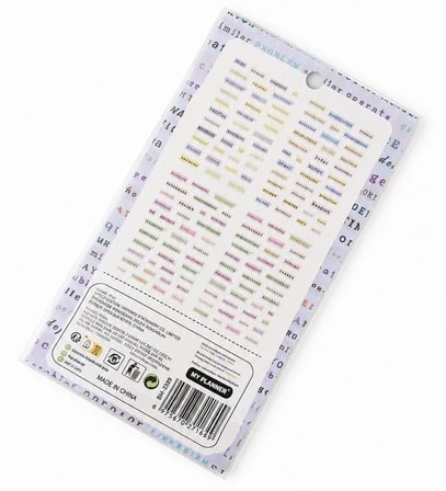 İngilizce Motto Scrapbook Şeffaf Sticker
