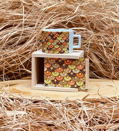 Donut Tatlı Kutulu Kupa Arkadaşa Hediye